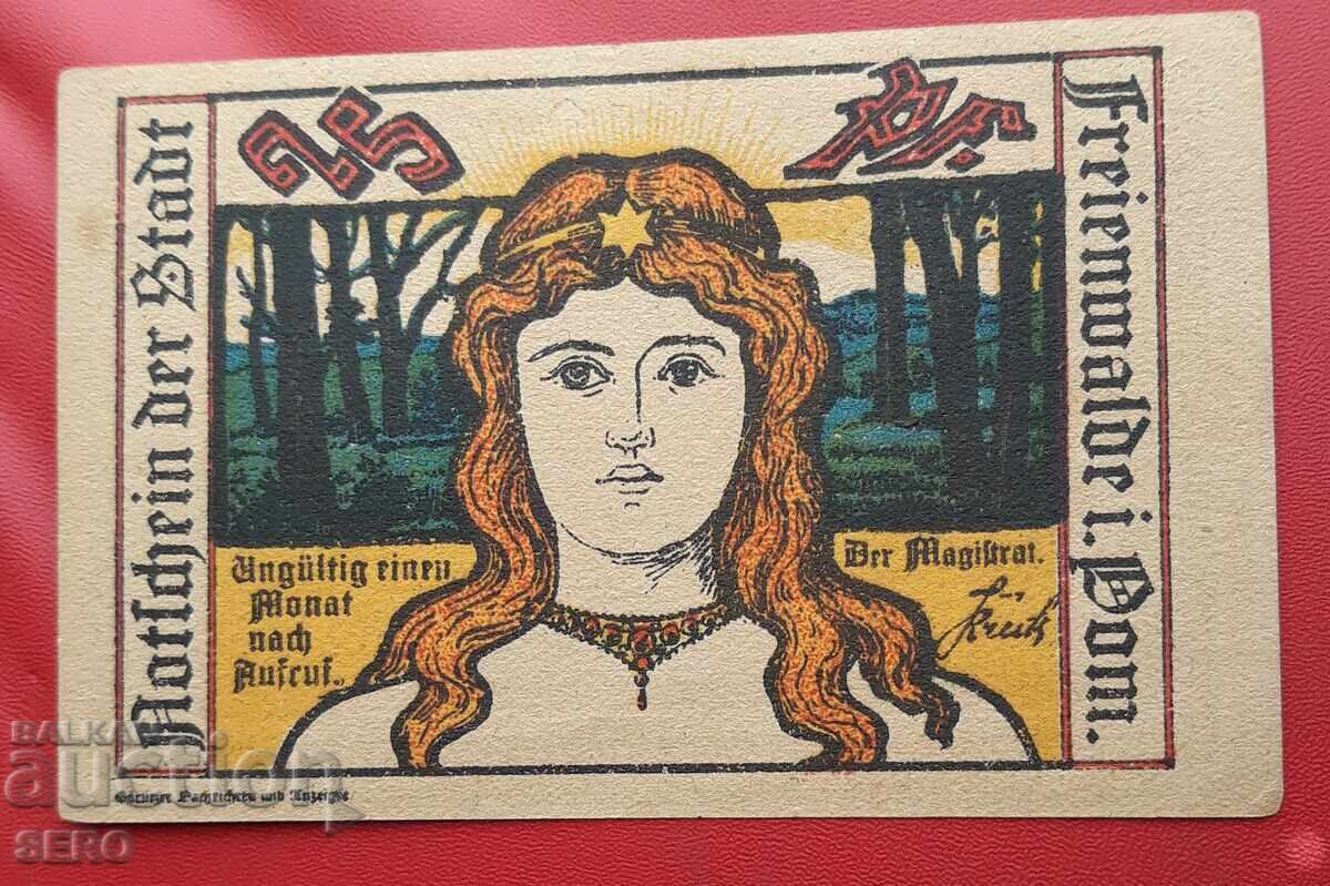 Τραπεζογραμμάτιο-Γερμανία-Πομερανία-Μπαντ Φρίενβαλντε-25 πφένιγκ με τιμή 2.00 BGN | € 1.02