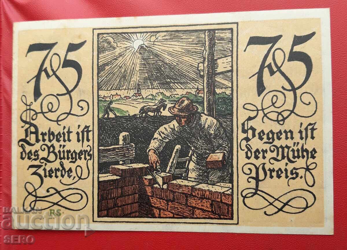 Τραπεζογραμμάτιο-Γερμανία-Σαξονία-Ρότενμπουργκ-75 πφένιγκ 1921 με τιμή 3.00 BGN | € 1.53