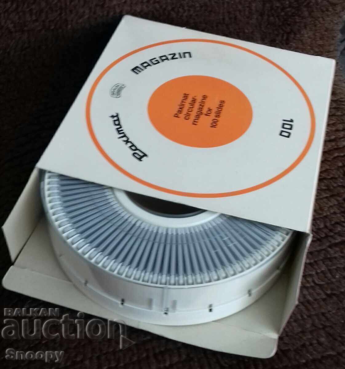 Cassette for 100 slide mounts Braun Paximat 5x5 cm