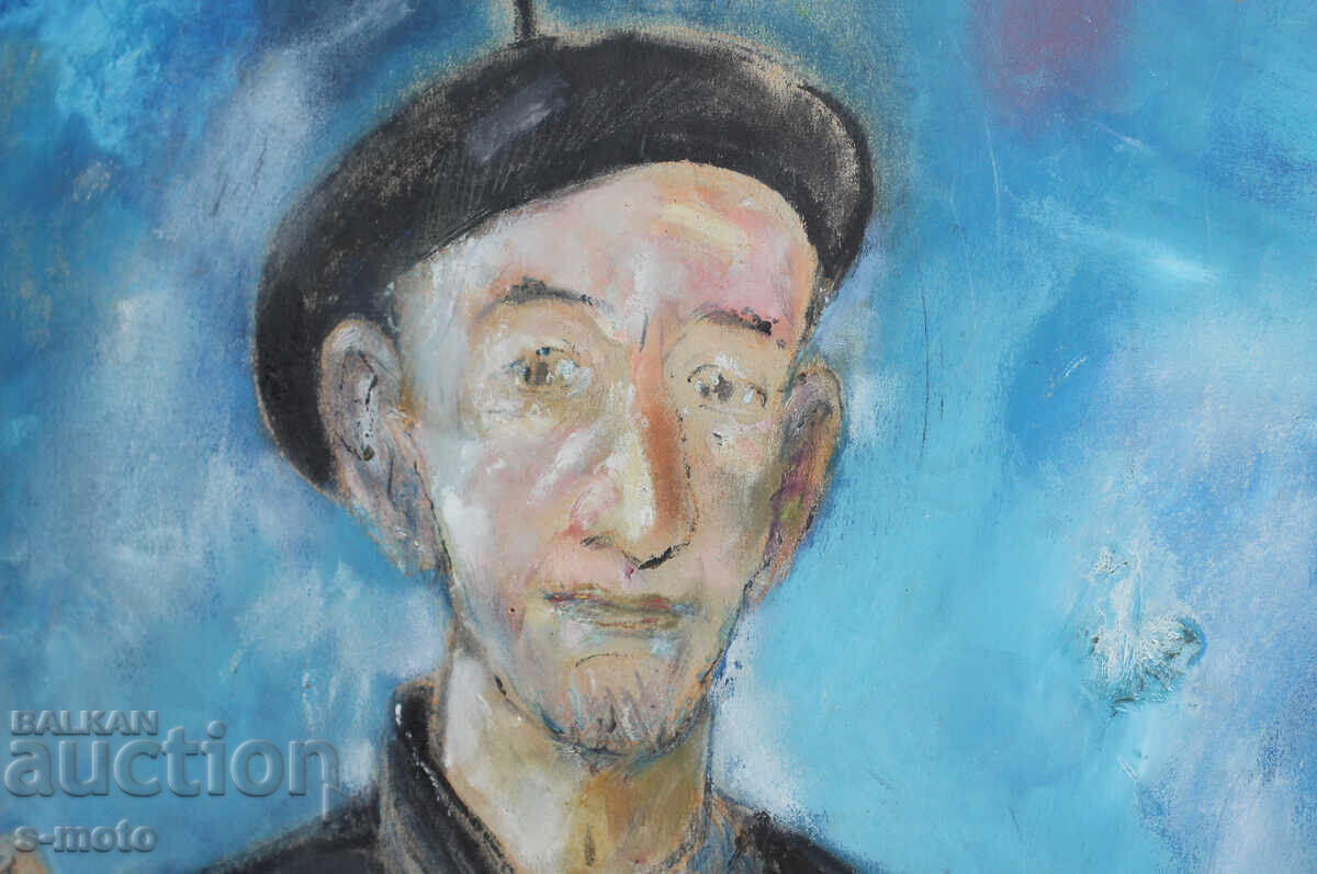 Delivery of Old pastel painting, tempera portrait Delivery of Old pastel painting, tempera portrait