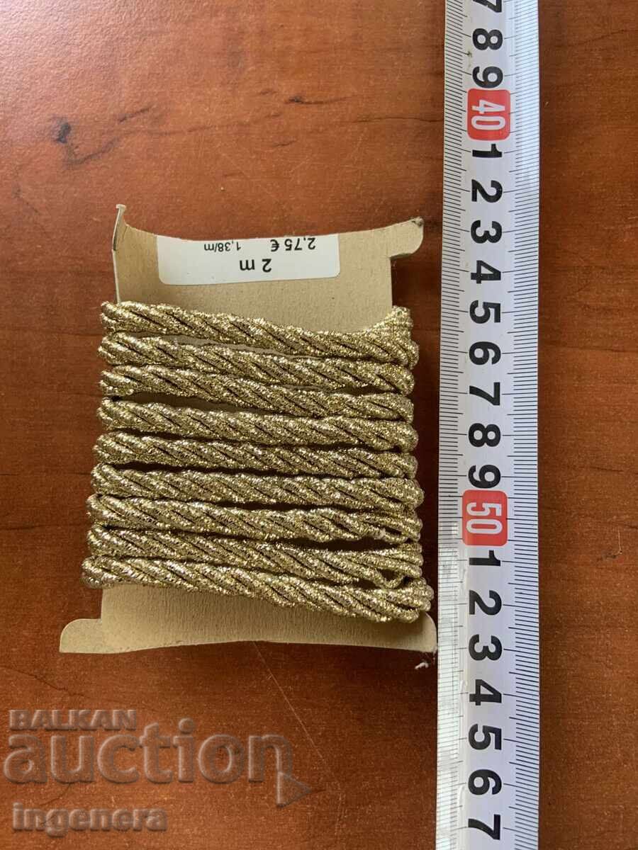 CABLU AUR F 7 MM. LUNGIME - 1.5 METRI NOU cu preț 4.00 BGN | € 2.05 CABLU AUR F 7 MM. LUNGIME - 1.5 METRI NOU cu preț 4.00 BGN | € 2.05