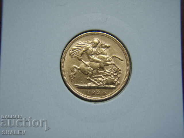 Delivery of 1/2 Sovereign 1894 Great Britain - XF/AU (gold)