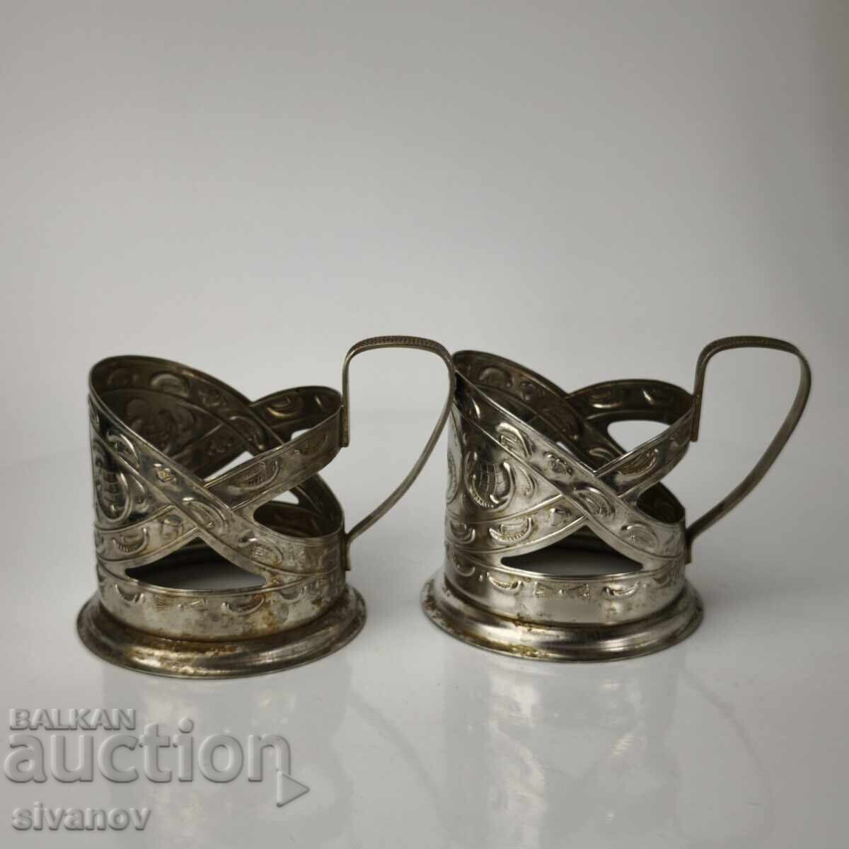 Δημοπρασία Σετ από 2 ποτήρια με σουβέρ, σερβίτσιο ΕΣΣΔ #6067 Δημοπρασία Σετ από 2 ποτήρια με σουβέρ, σερβίτσιο ΕΣΣΔ #6067