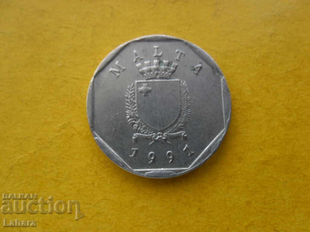 5 cents 1991 Malta with price 1.00 BGN | € 0.51