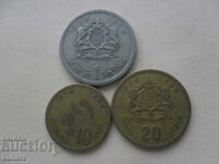 10 and 20 santim, 1 dirham 1974 Morocco