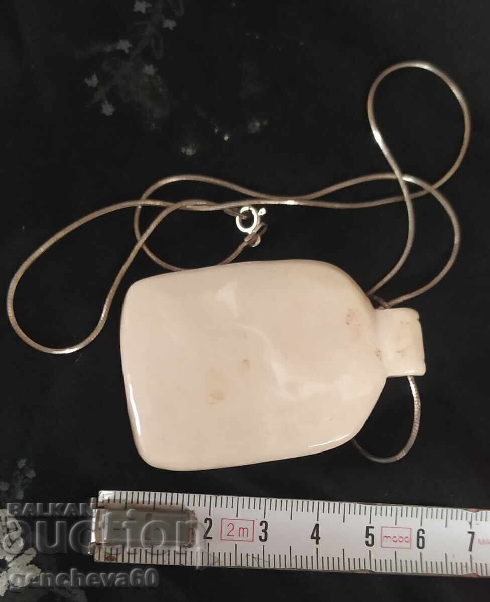 Доставка на РЯДЪК Порцеланов медальон икона/сребърна верижка