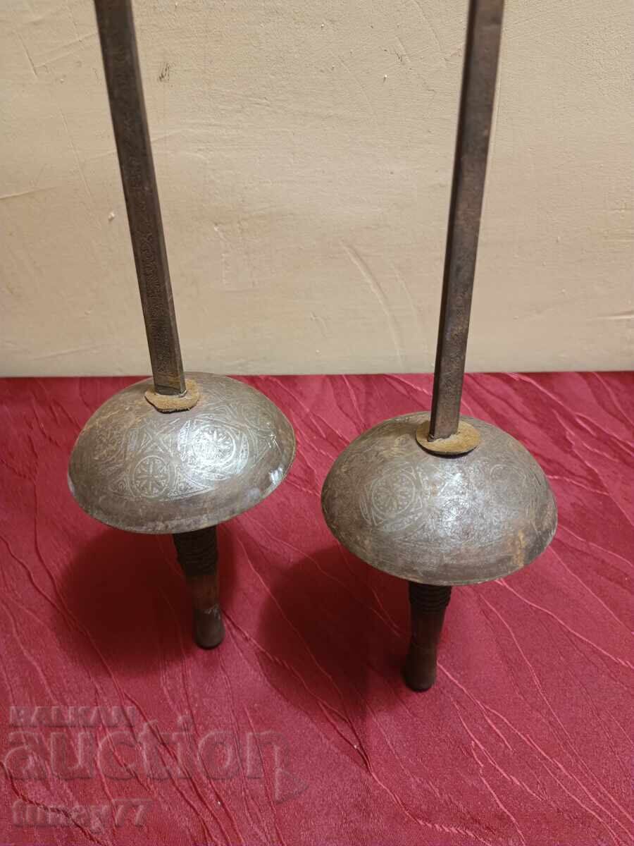 Two fencing rapiers, quite old, 120 cm long - 5 Two fencing rapiers, quite old, 120 cm long - 5
