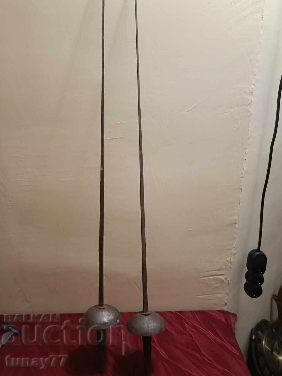 Two fencing rapiers, quite old, 120 cm long - 7 Two fencing rapiers, quite old, 120 cm long - 7