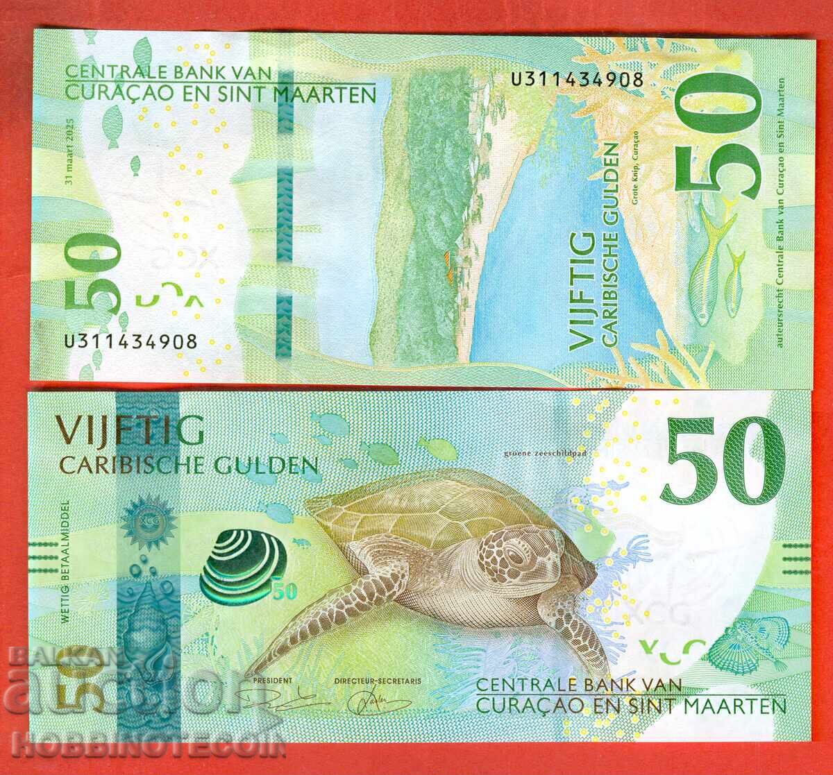 CURACAO & SINT MAARTEN 50 - 2025 UNC