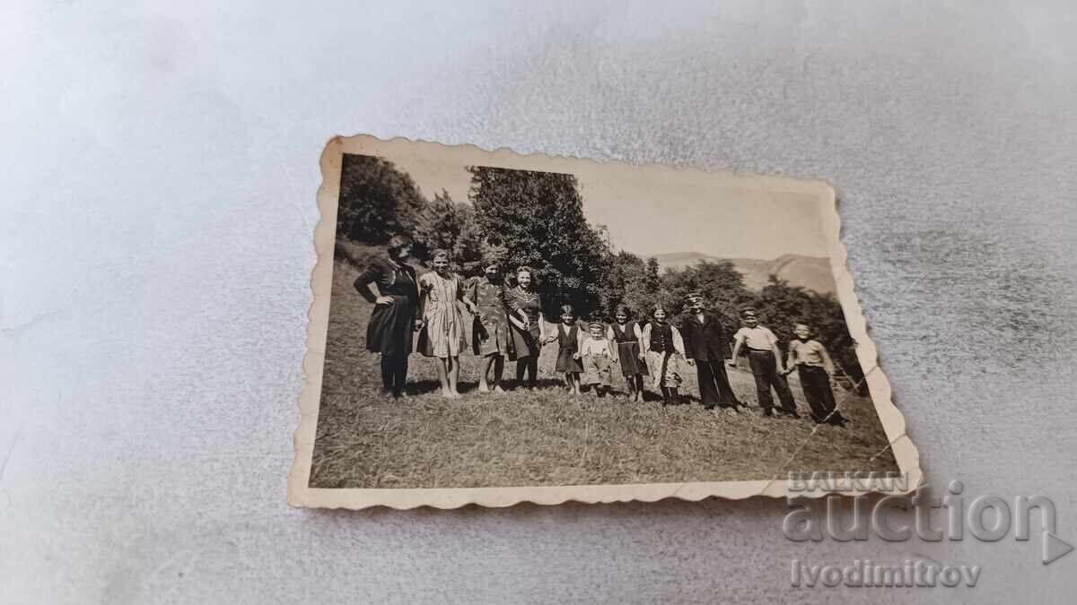 Photo Kalotina, Tsaribrod, Women, Boys, and Girls, 1942 Photo Kalotina, Tsaribrod, Women, Boys, and Girls, 1942