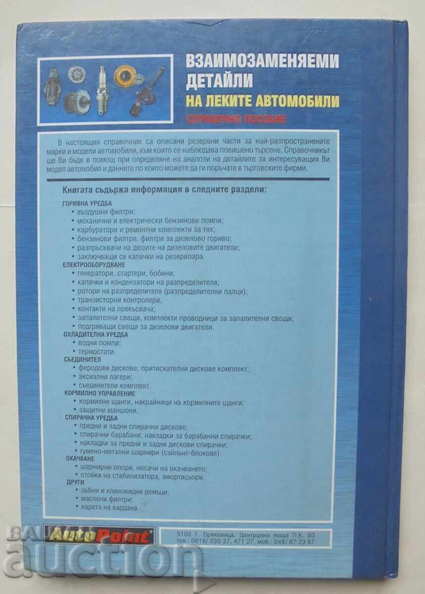 Взаимозаменяеми детайли на леките автомобили 2001 г. с цена 90.00 лв. | € 46.02