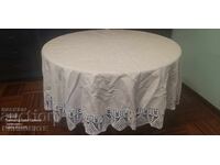 Fețe de masă din in și dantelă croșetată 1.60