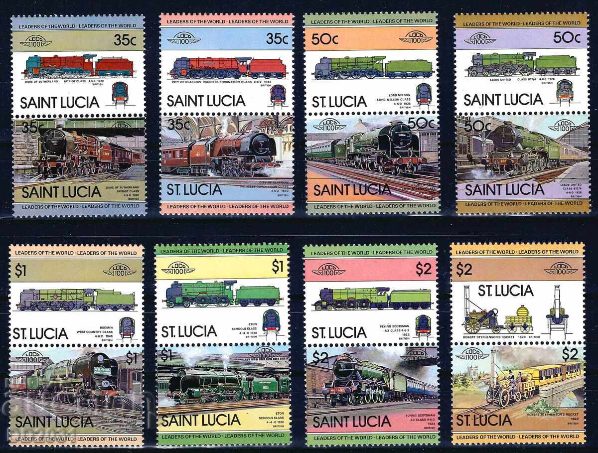 Saint Lucia 1983 - Locomotives /Leaders of the World/ 1 MNH
