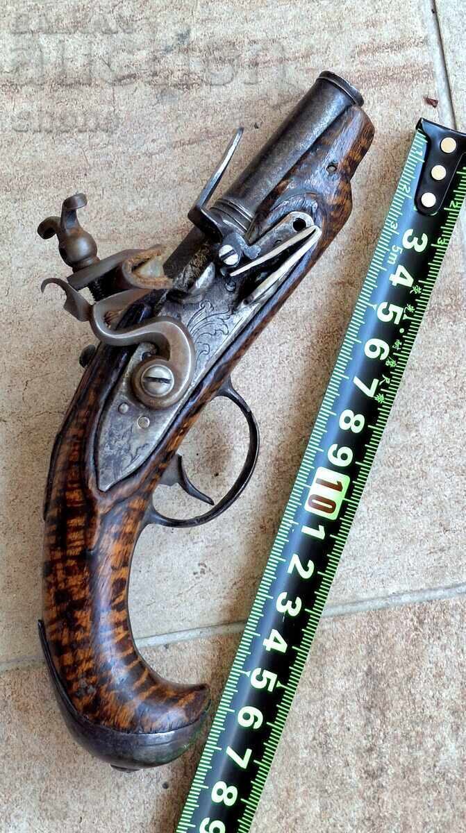 Pistolet cu cremene, pistol, cu cremene, țevi, luptător, pușcă