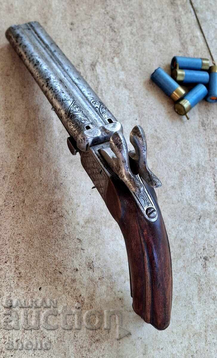 Pistolet cu cremene, pistol, cu cremene, țevi, luptător, pușcă - 7