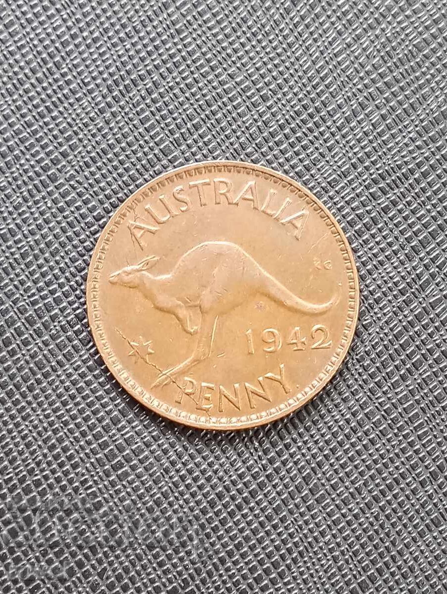Австралия 1 пени, 1942 г.