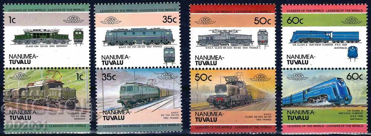 Τουβαλού/Νάουμεα/1985 - Λοκομοτίβες 2 Leaders of the World MNH Τουβαλού/Νάουμεα/1985 - Λοκομοτίβες 2 Leaders of the World MNH