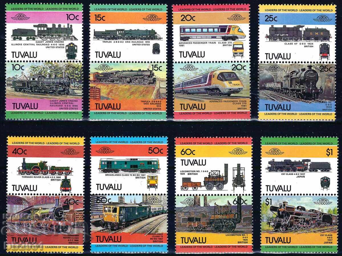 Tuvalu 1984 - lokomotivi 2 Leaders of the World MNH Tuvalu 1984 - lokomotivi 2 Leaders of the World MNH