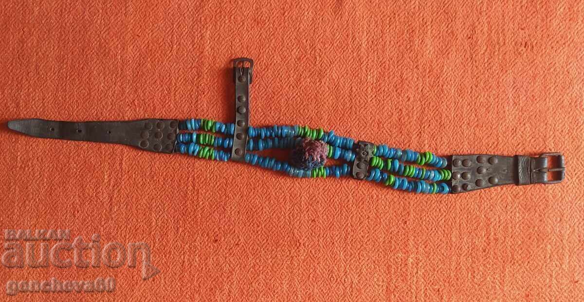 Auction  Decoration for horse/donkey harness - old glass beads