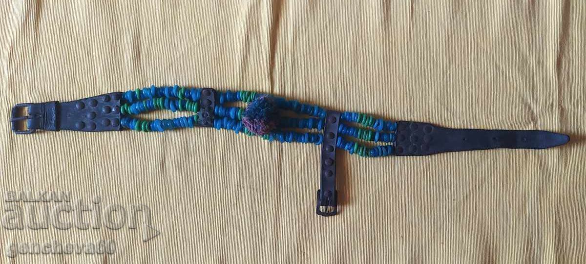 Decoration for horse/donkey harness - old glass beads - 5