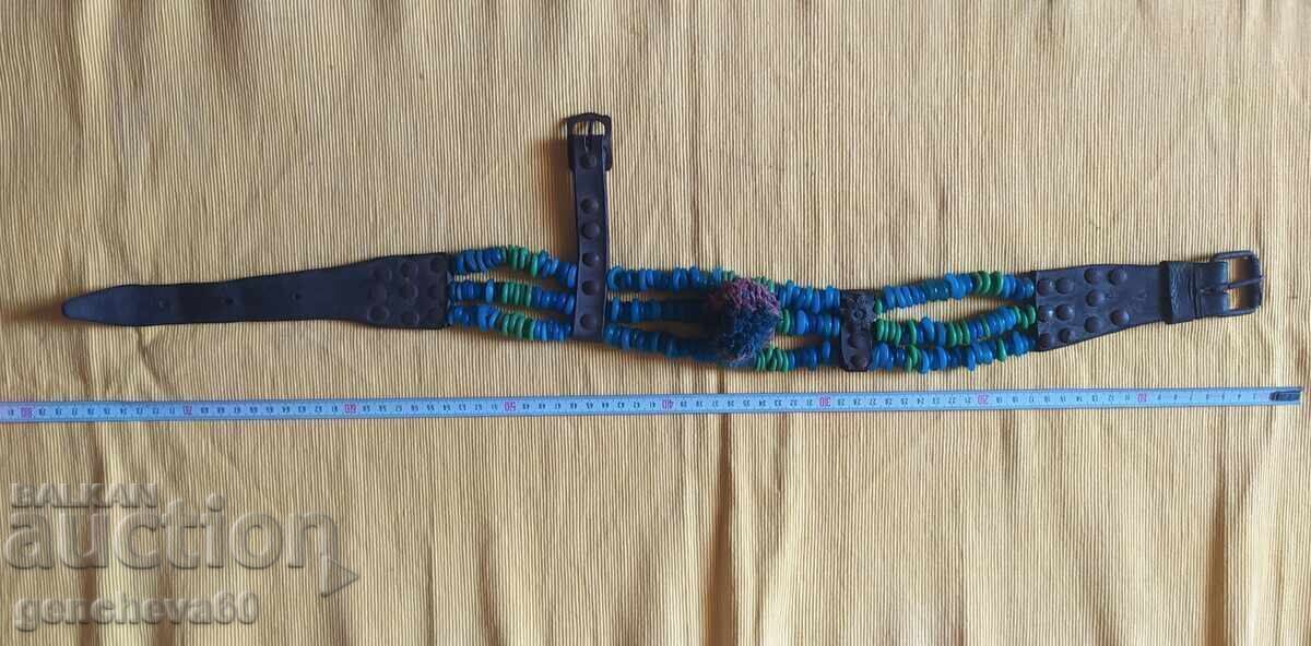 Decoration for horse/donkey harness - old glass beads - 6