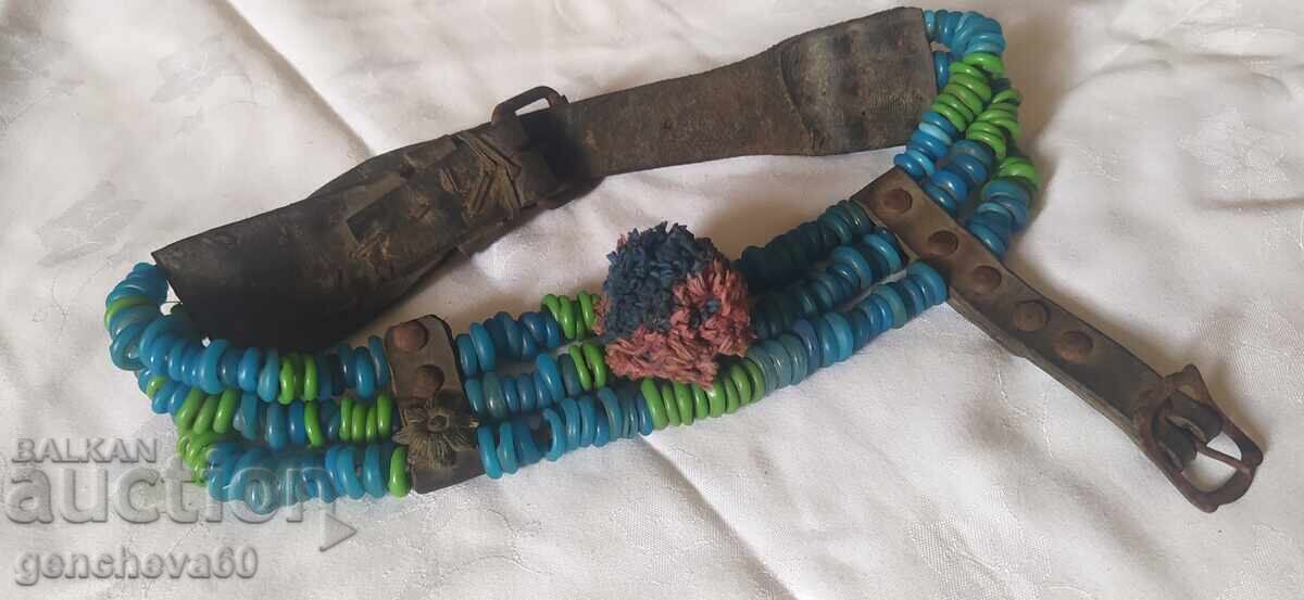 Decoration for horse/donkey harness - old glass beads