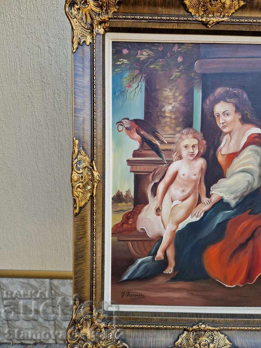 Unique antique original master oil painting - 5 Unique antique original master oil painting - 5