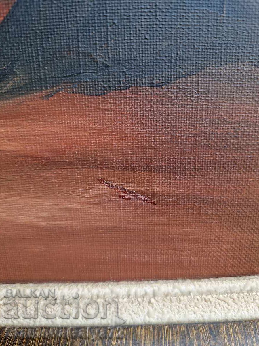 Μοναδικός αντίκα πίνακας ζωγραφικής, αυθεντικός, ελαιογραφία - 6