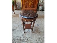 Măsuță antică franceză superbă, masivă, cu blat de marmură