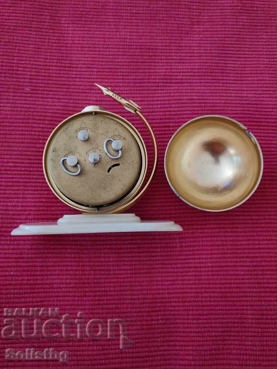 Стар механичен часовник, будилник Слава, СССР. - 7