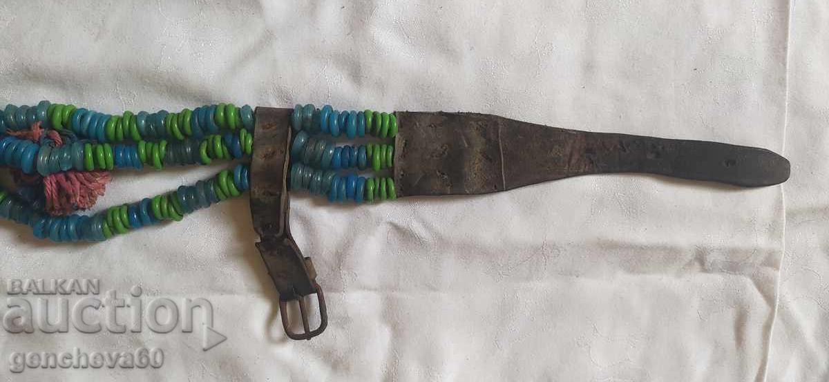Auction  Decoration for a donkey harness made of old glass beads