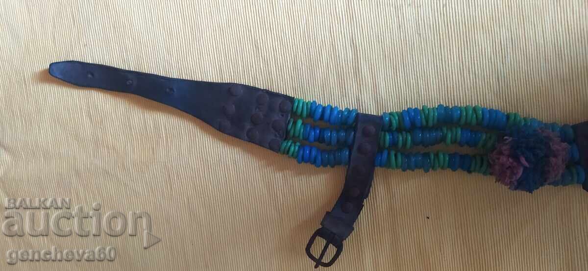 Decoration for a donkey harness made of old glass beads - 7