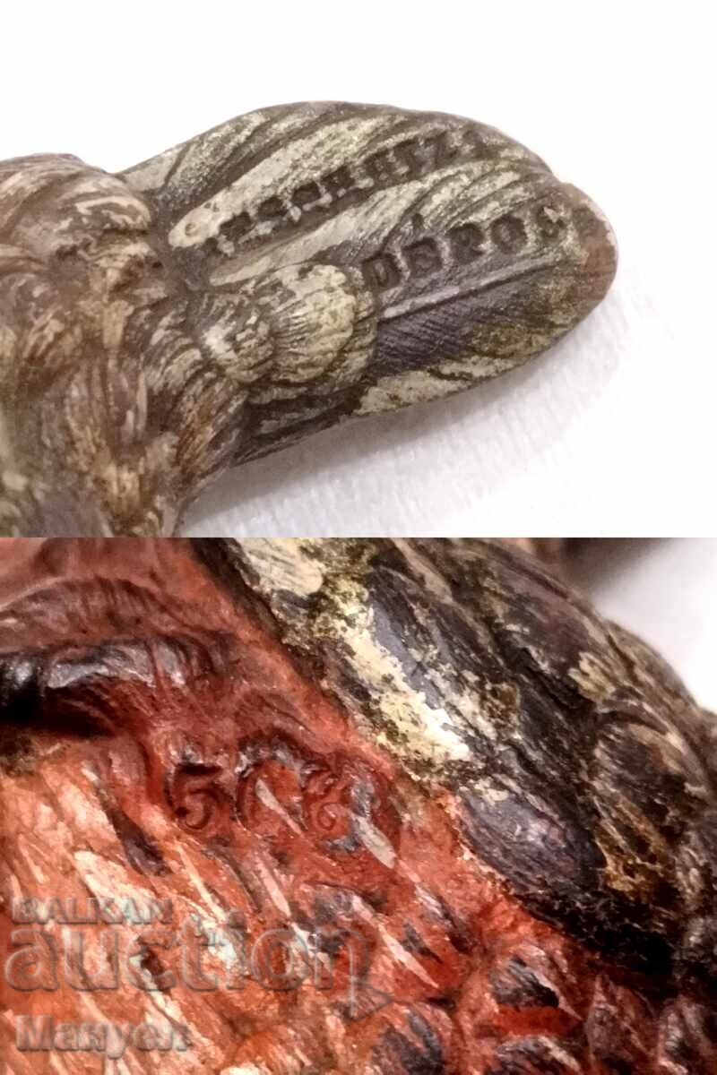 Figurină de pui (găină) pictată la rece, Austria - 6 Figurină de pui (găină) pictată la rece, Austria - 6