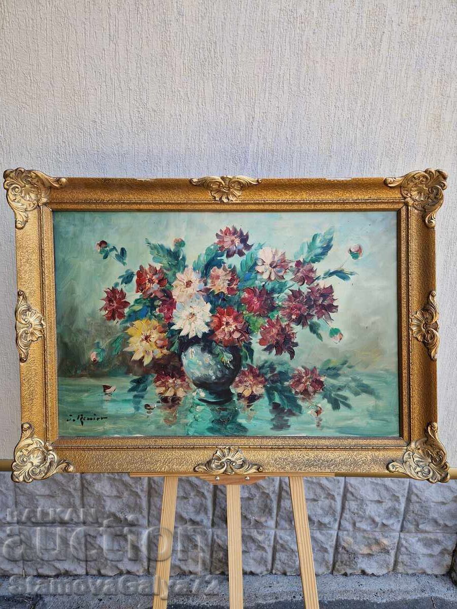 Νεκρή φύση μεγάλος καμβάς συγγραφέας λάδι πλαίσιο με τιμή € 192.76 | 377.01 BGN