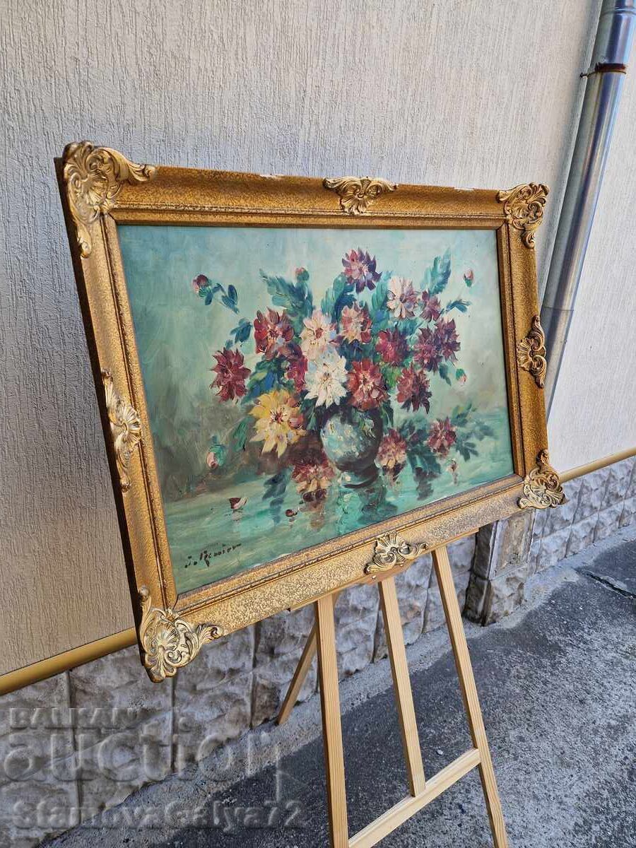 Still life, large canvas, author's oil painting, framed - 6