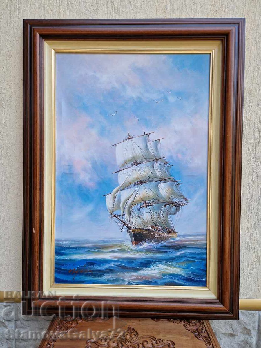 Μεγάλη ελαιογραφία του συγγραφέα σε καμβά με τιμή 384.00 BGN | € 196.34