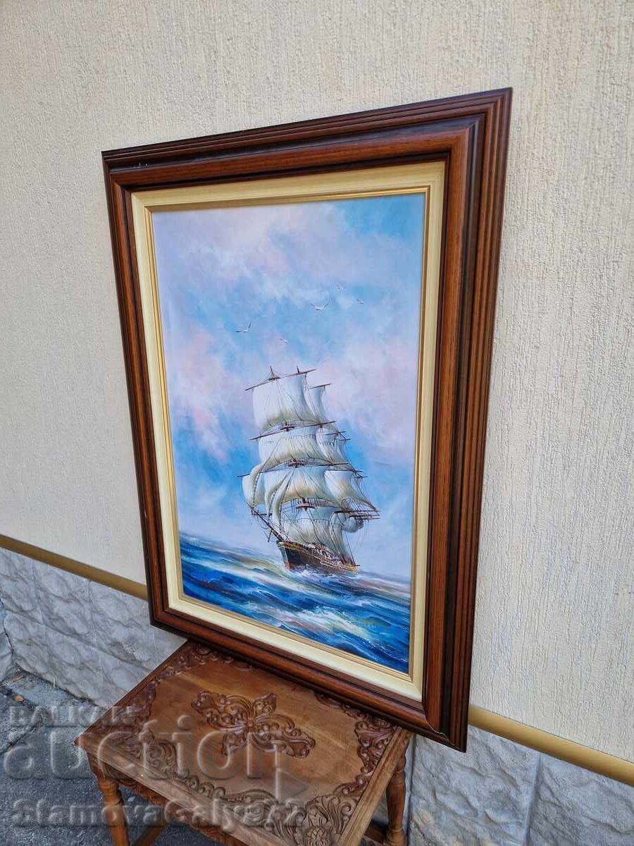 Μεγάλη ελαιογραφία του συγγραφέα σε καμβά - 7