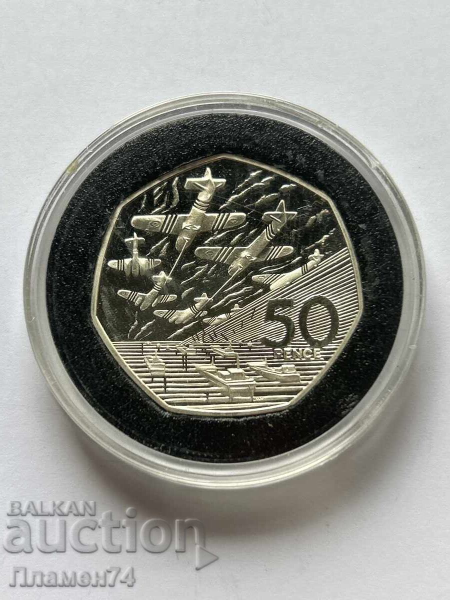 Аукцион 50 пенса 1994г Великобритания Десантът в Нормадия