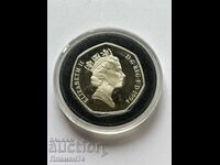 50 пенса 1994г Великобритания Десантът в Нормадия