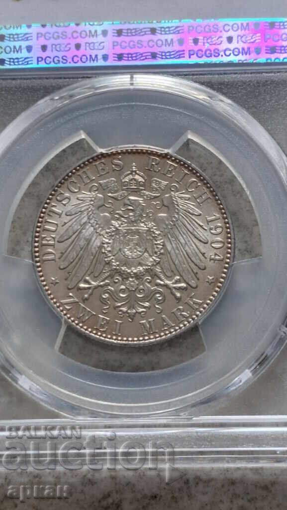 2 Stamps 1904 Saxony MS 66 - 5