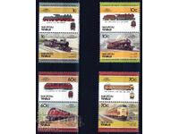 Tuvalu/Nukufetau/1985 - Locomotives 1 Leaders of the World MNH