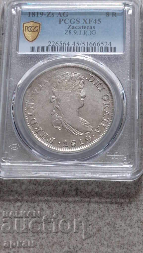 8 ρεάλια 1819 -Zacatecas XF 45 - 5