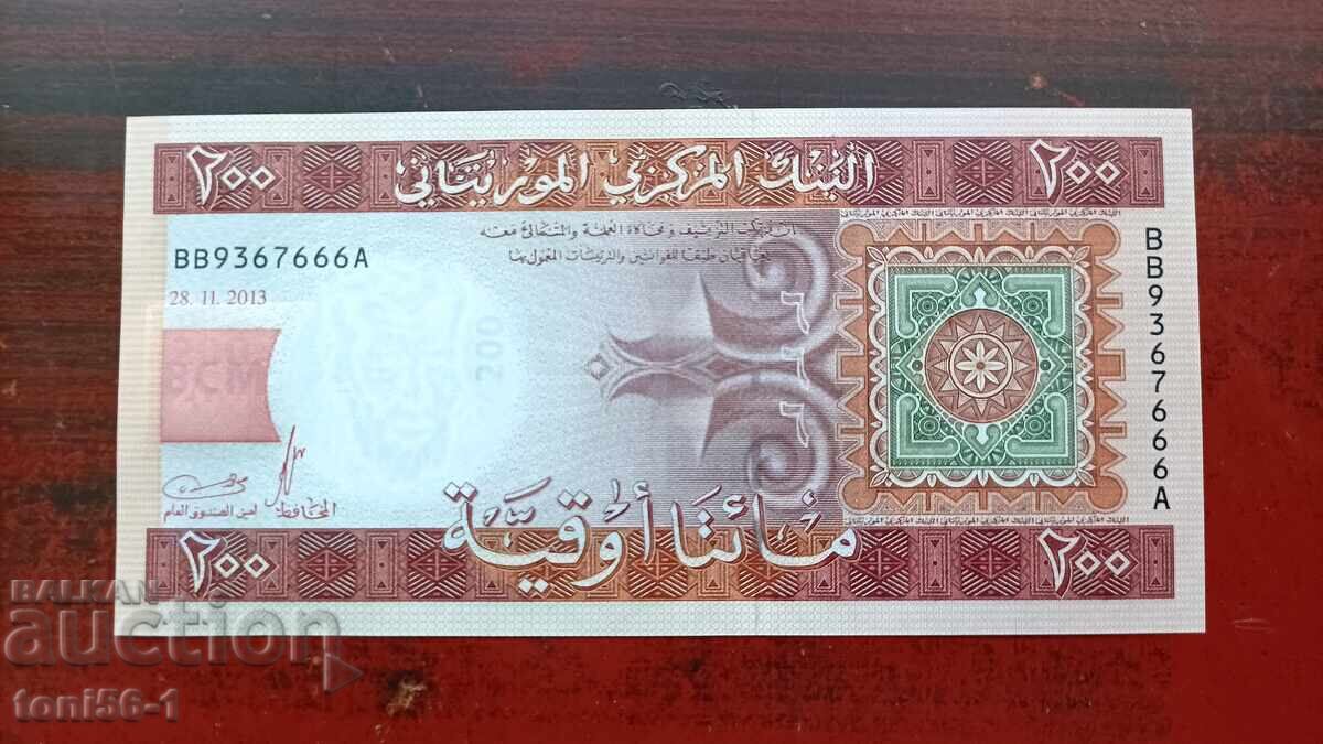 Μαυριτανία, 200 ουγκιά 2013 UNC Μαυριτανία, 200 ουγκιά 2013 UNC