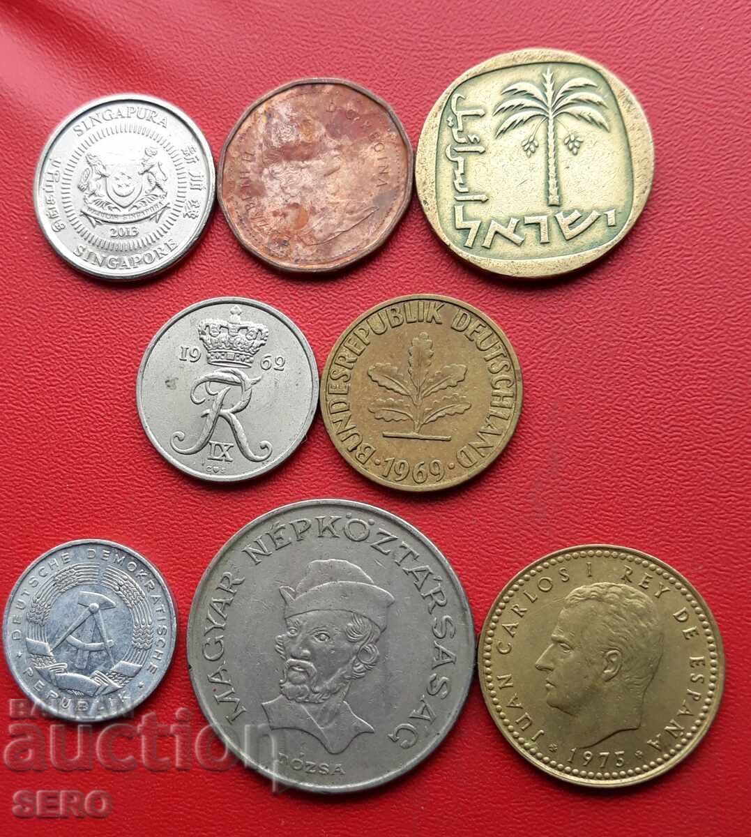 Mixed lot of 8 coins with price 0.81 BGN | € 0.41