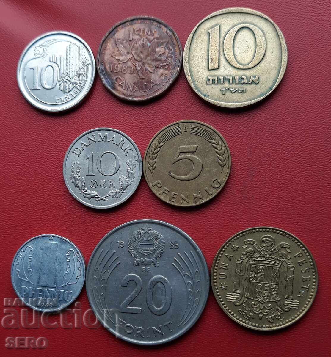 Mixed lot of 8 coins