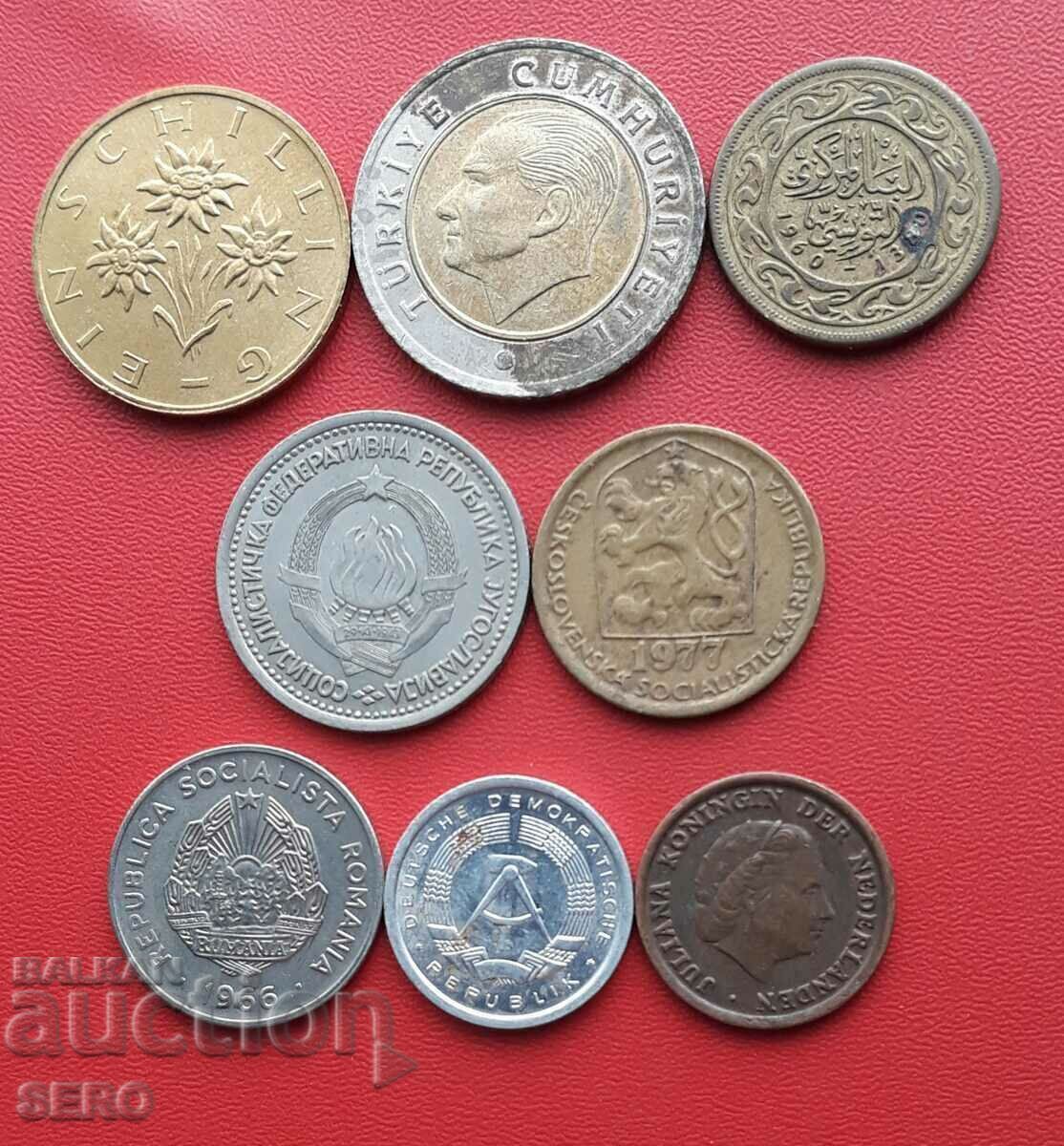 Lot mixt de 8 monede cu preț 0.81 BGN | € 0.41