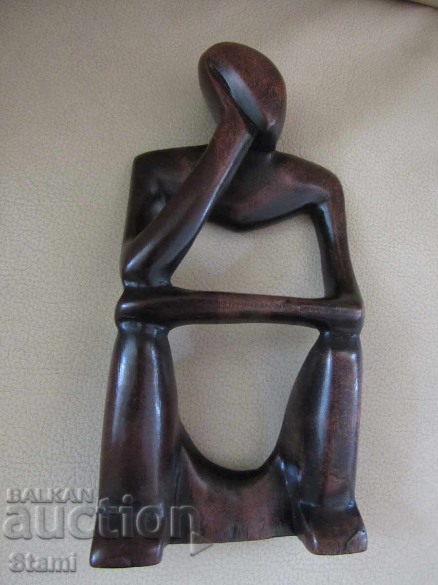 Livrarea Figurină stilizată de gânditor din abanos - 4