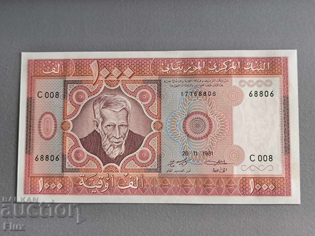 Bancnotă - Mauritania - 1000 ouguiya UNC | 1981g Bancnotă - Mauritania - 1000 ouguiya UNC | 1981g