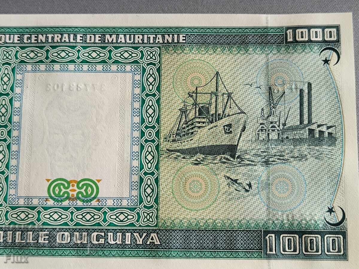 Παράδοση Τραπεζογραμμάτιο - Μαυριτανία - 1000 ουγκίγια UNC | 1989