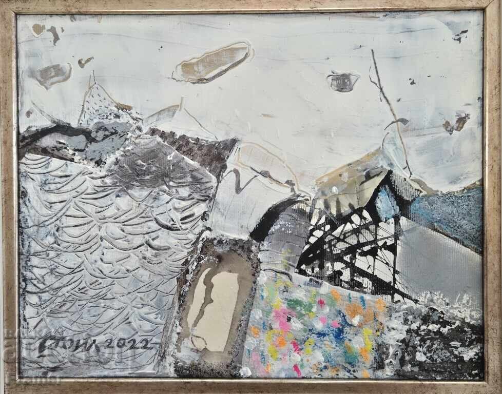 Auction  Stoel Mirchev Landscape Winter 2022 beautiful modern painting oil